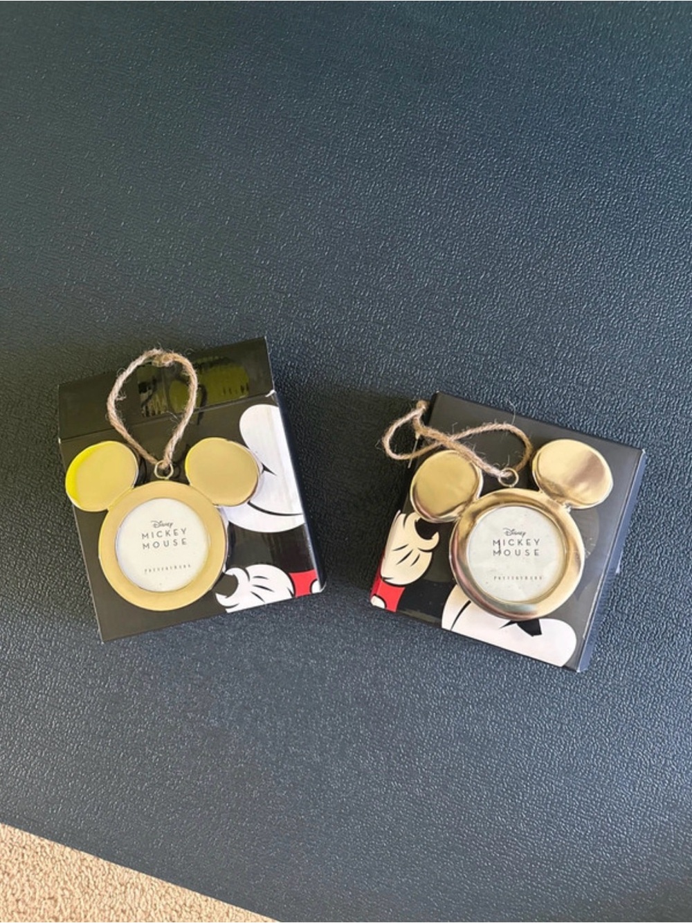 Pottery Barn Disney Mickey Mouse Silver Ornament - Set of Two